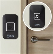 ЭРА Звонок дверной С97 беспроводной, от сети, черный, 60 мелодий Б0054086