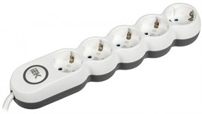 IEK UNO Удлинитель У05В 5 мест 2P+PE/1,5м 3х1,5мм2 16А/250В UNO WYP53-16-05-D15-ZK