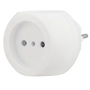 Тройник электрический "Шар" 220В, 6А белый Rexant 11-1063