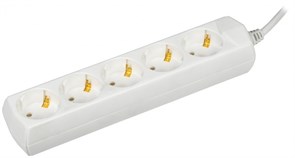 IEK GENERICA Удлинитель У05 5 мест 2P+PE/1,5м 3х1мм2 10А/250В WYP10-10-05-D15-Z-G