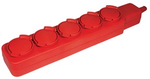 IEK Удлинитель У05В 5 места с защитными крышками IP44 2Р+PE/5метров 3х1мм2 16А/250В WYP10-16-05-05-44-N