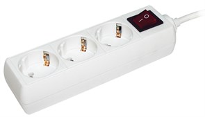 IEK Удлинитель У03К-выкл. 3 места 2Р+PЕ/3метра 3х1мм2 16А/250В WYP10-16-03-03-ZK-N