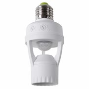 Датчик движения в патрон E27 ДДП 01,360°,60Вт,10-2000Лк,7 м,10-300 сек. Rexant 11-9203