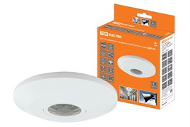 TDM Датчик движения  потолочный ДДП-05 2000Вт, 10-900с, 6м , 3+Лк, 120(сбоку)+360(сверху)гр IP20 SQ0324-0031