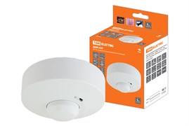 TDM Датчик движения микроволновый (потол.) ДДМ-03П 5,8ГГц, 1200Вт, 10-720с, 1-8м, 3+лк, 180(сбоку)+360(сверху)гр, IP33 SQ0324-0028