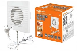 TDM Вентилятор бытовой настенный 100 СВп, с выключателем и проводом 1,3 м, SQ1807-0013