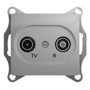 GLOSSA TV-R РОЗЕТКА одиночная 1DB, АЛЮМИНИЙ