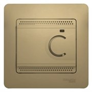 Glossa Титан Термостат электронный теплого пола с датчиком, 10A (в сборе с рамкой)
