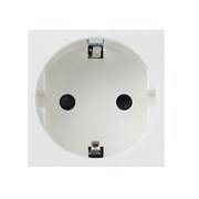 EKF PROxima Розетка 45х45 (2 модуля), с заземлением. белая, прямая.