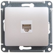 GLOSSA РОЗЕТКА компьютерная RJ45 кат.5E, механизм, ПЕРЛАМУТРОВЫЙ