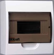 DEKraft Корпус модульный пластиковый ЩРН-П-8 IP41, 8 модулей навесной DEKraft Корпус модульный пластиковый ЩРН-П-8 IP41, 8 модулей навесной