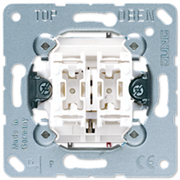 Механизм выключателя управления жалюзи клавишный, 10 А / 250 В Jung A500 Белый 509VU