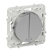 Odace Алюминий Выключатель 2-клавишный с LED подсветкой Odace Алюминий Выключатель 2-клавишный с LED подсветкой