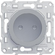 Odace Алюминий Розетка б/з со шторками Odace Алюминий Розетка б/з со шторками