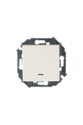 Simon 15 Бежевый Выключатель кнопочный с подсветкой, 16А, 250В, винт.зажим
