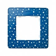 Simon 82 Detail Сине-фиолетовый, звезды Рамка 1-ая