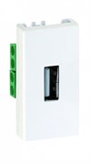 Simon 27 Мех Белый Разъём USB тип А, узкий, винты