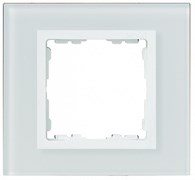 Simon 82 Centr. Белый/Белый(стекло) Рамка с суппортом на 5 узких модулей
