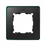 Simon 82 Detail Графит, зеленое основание Рамка 1-ая