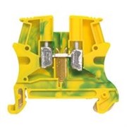Винтовая клемма Viking 3 - заземляющая - однополюсная - металлическое основание - шаг 5 мм - желто-зеленый