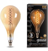 Gauss Лампа Filament А160 8W 620lm 2400К Е27 golden flexible LED 150802008 Gauss Лампа Filament А160 8W 620lm 2400К Е27 golden flexible LED 150802008