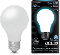 Gauss Лампа Filament А60 10W 860lm 4100К Е27 milky LED 102202210 Gauss Лампа Filament А60 10W 860lm 4100К Е27 milky LED 102202210