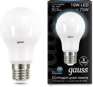Gauss Лампа A60 10W 920lm 4100K E27 LED 102502210 Gauss Лампа A60 10W 920lm 4100K E27 LED 102502210