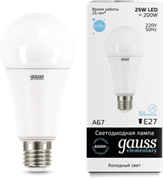 Gauss Лампа Elementary A67 25W 2150lm 6500K E27 LED 73235 Gauss Лампа Elementary A67 25W 2150lm 6500K E27 LED 73235