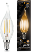 Gauss Лампа Filament Свеча на ветру 11W 810lm 2700К Е14 LED 104801111 Gauss Лампа Filament Свеча на ветру 11W 810lm 2700К Е14 LED 104801111