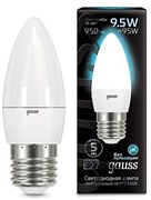 Лампа Gauss LED Candle E27 9.5W 4100К 1/10/50