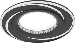 Gauss Светильник Aluminium AL016 Круг. Черный/Хром, Gu5.3 AL016 Gauss Светильник Aluminium AL016 Круг. Черный/Хром, Gu5.3 AL016