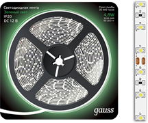 Лента LED 2835/60-SMD 4.8W  12V DC зеленый (блистер 5м)