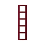 Рамкa 5-постов, Berker B.3, Материал: алюминий цвет: красный/полярная белизна 10153022