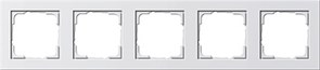Обладающая повышенной прочностью Рамка пятиместная Gira E2 Белый Матовый