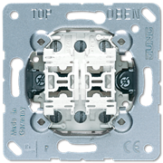 JUNG Кнопка сдвоенная без фиксации 10Аx250V (539U) JUNG Кнопка сдвоенная без фиксации 10Аx250V (539U)