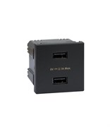 Simon Connect Графит Зарядное устройство 2хUSB, К45, 5 В, 2,1А (K126E-14) Simon Connect Графит Зарядное устройство 2хUSB, К45, 5 В, 2,1А (K126E-14)