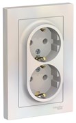 Розетка двойная с заземлением ATN000424 Schneider Electric