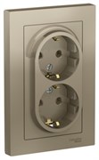 Розетка двойная с заземлением ATN000524 Schneider Electric