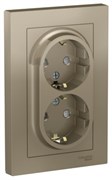 Розетка двойная со шторками с заземлением ATN000526 Schneider Electric