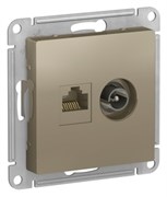 Розетка двойная ТВ|компьютерная RJ-45 кат. 5е ATN000589 Schneider Electric