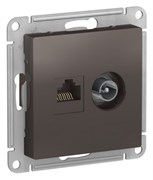 Розетка двойная ТВ|компьютерная RJ-45 кат. 5е ATN000689 Schneider Electric