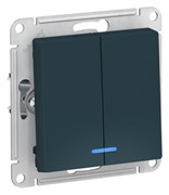 Выключатель двухклавишный с подсветкой ATN000853 Schneider Electric