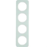 Рамка 4 местная белое стекло Berker R 10142109 Berker R1