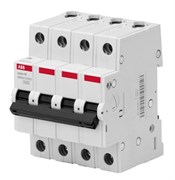 Автоmaтический выключатель ABB 4 полюсный S204 C25А хар C 6кА 2CDS254001R0254