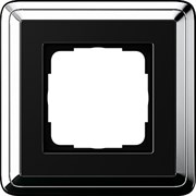 Рамка Gira ClassiX одноместная Хром-Чёрный 0211642