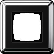 Рамка Gira ClassiX одноместная Хром-Чёрный 0211642 Рамка Gira ClassiX одноместная Хром-Чёрный 0211642