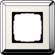 Рамка Gira ClassiX одноместная Хром-кремовый 0211643 Рамка Gira ClassiX одноместная Хром-кремовый 0211643