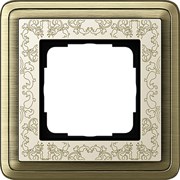 Рамка Gira ClassiX Art одноместная Бронза-кремовый 0211663 Рамка Gira ClassiX Art одноместная Бронза-кремовый 0211663
