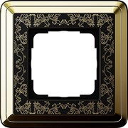 Рамка Gira ClassiX Art одноместная Латунь-Чёрный 0211672 Рамка Gira ClassiX Art одноместная Латунь-Чёрный 0211672