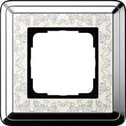 Рамка Gira ClassiX Art одноместная Хром-кремовый 0211683 Рамка Gira ClassiX Art одноместная Хром-кремовый 0211683